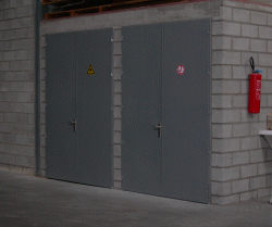 metal doors in storage