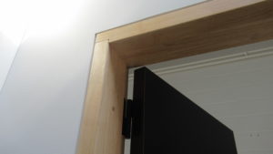 block frame door rubberwood top corner